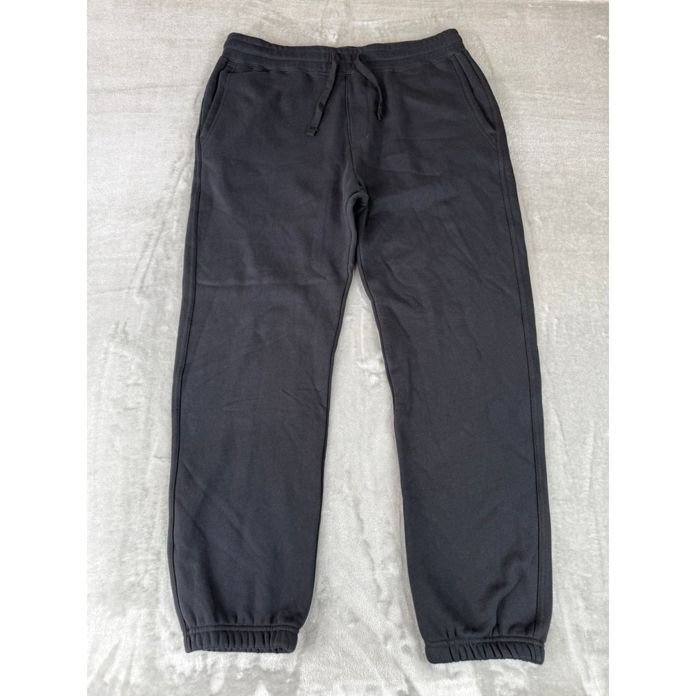 American Giant Classic Sweatpants Mens Large Black Fleece Jogger $120 USA NWOT